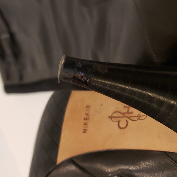 Cole Haan Air Jalisa Black Leather boots with Suede, slide zipper closur - Picture 13 of 16